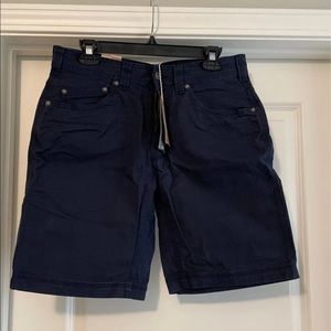 Mens prAna shorts navy 32w 9” inseam. NWT
